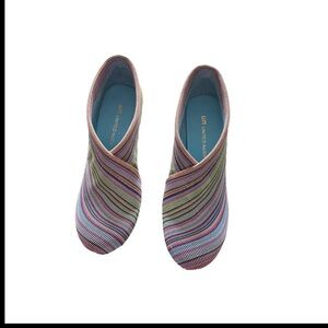 United Nude Fold Multi-Color Striped Heel Booties | Women’s 37  L-23